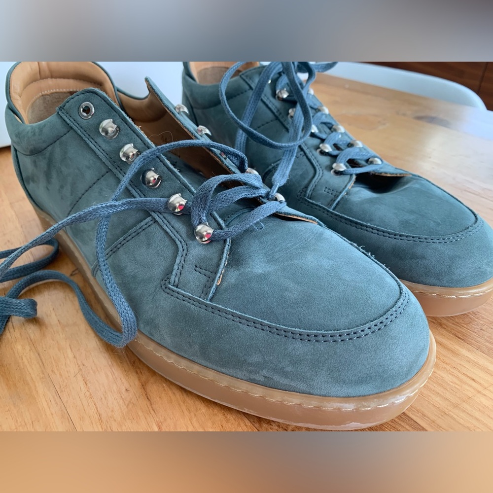 SOLD.       WANT Les Essentiels Lydd Suede Gum Sole Sneaker.       US 11/EU 44
